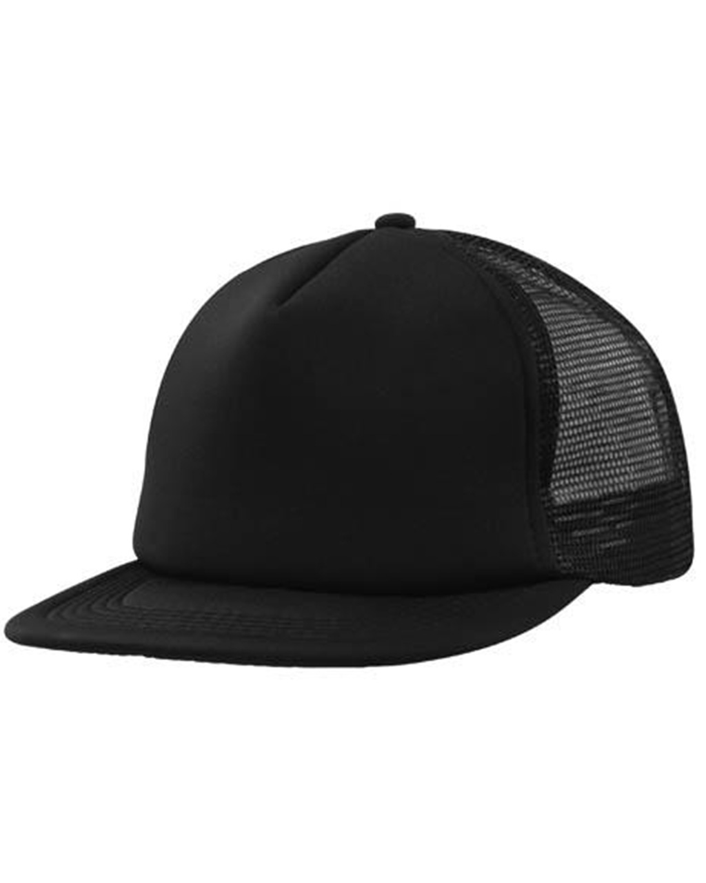 Trucker Mesh Cap w/ Foam Front & Flat Peak